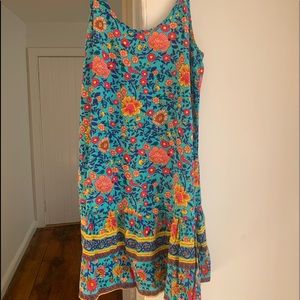 Summery floral sundress, spaghetti straps, S